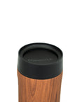 JJ Performance Commuter Cup SPILL-PROOF INSULATED TRAVEL COFFEE MUG Walnut Wood