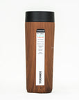 JJ Performance Commuter Cup SPILL-PROOF INSULATED TRAVEL COFFEE MUG Walnut Wood