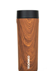 JJ Performance Commuter Cup SPILL-PROOF INSULATED TRAVEL COFFEE MUG Walnut Wood