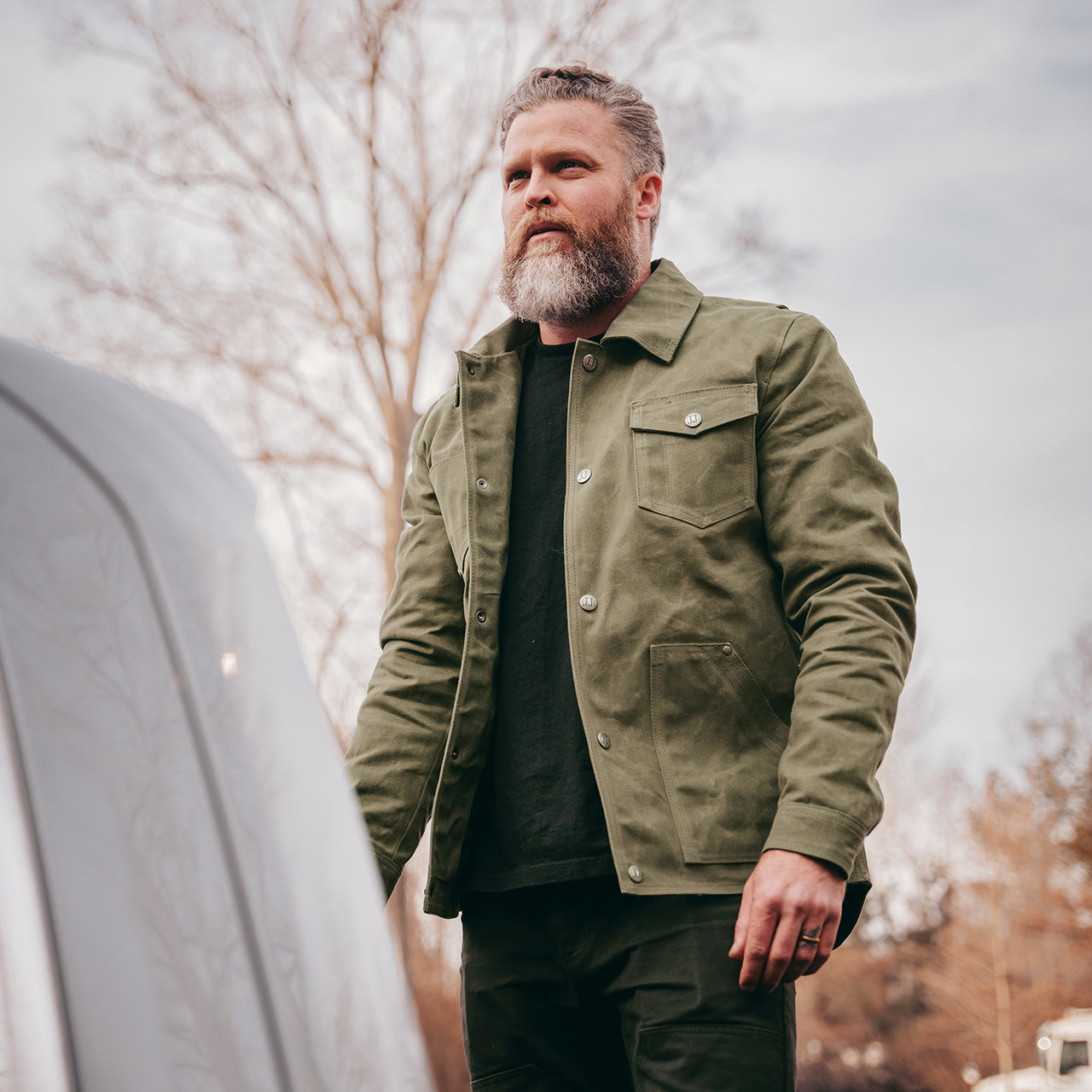 JJ All Day Chore Jacket - Green Waxed Canvas