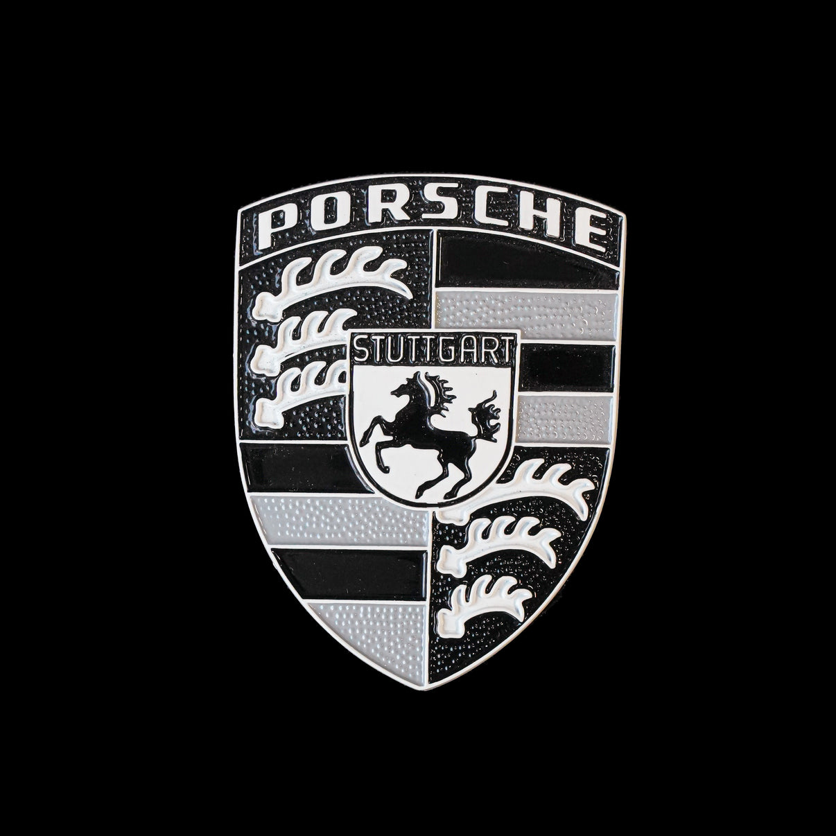 porsche logo black background
