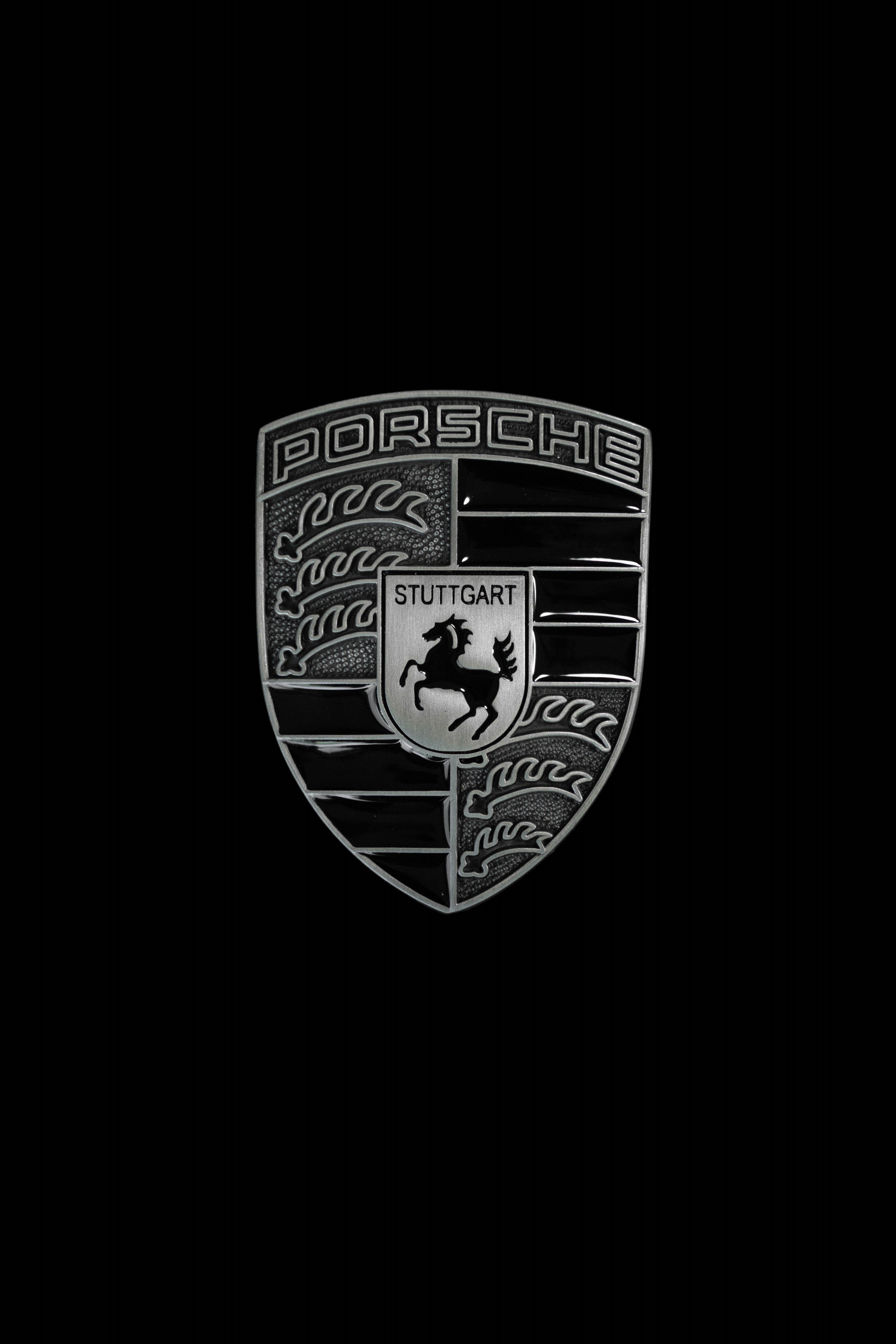 porsche logo black background