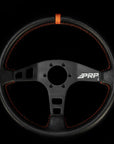 PRP Flat Steering Wheel - Orange Leather