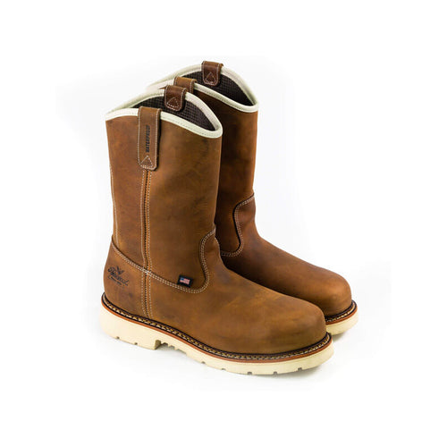 AMERICAN HERITAGE – WATERPROOF – 11″ CRAZY HORSE SAFETY TOE – PULL-ON WELLINGTON STYLE #804-3320