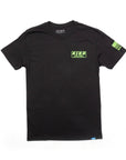 King Shocks Black CVC Crew Tee w/Neon Green Logo