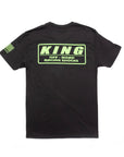 King Shocks Black CVC Crew Tee w/Neon Green Logo