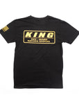 King Shocks Black CVC Crew Tee w/Neon Orange Logo