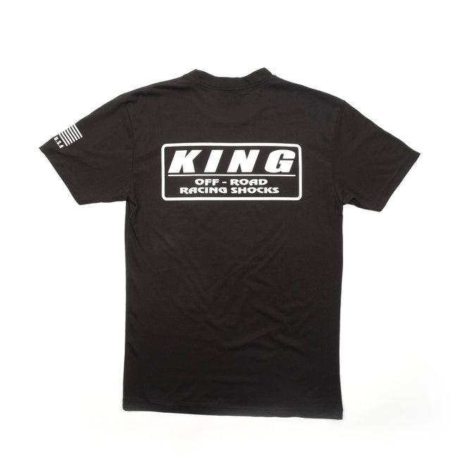 King Shocks Black CVC Crew Tee w/ White Logo