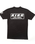 King Shocks Black CVC Crew Tee w/ White Logo