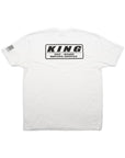 King Shocks White Crew Tee w/ Black Logo