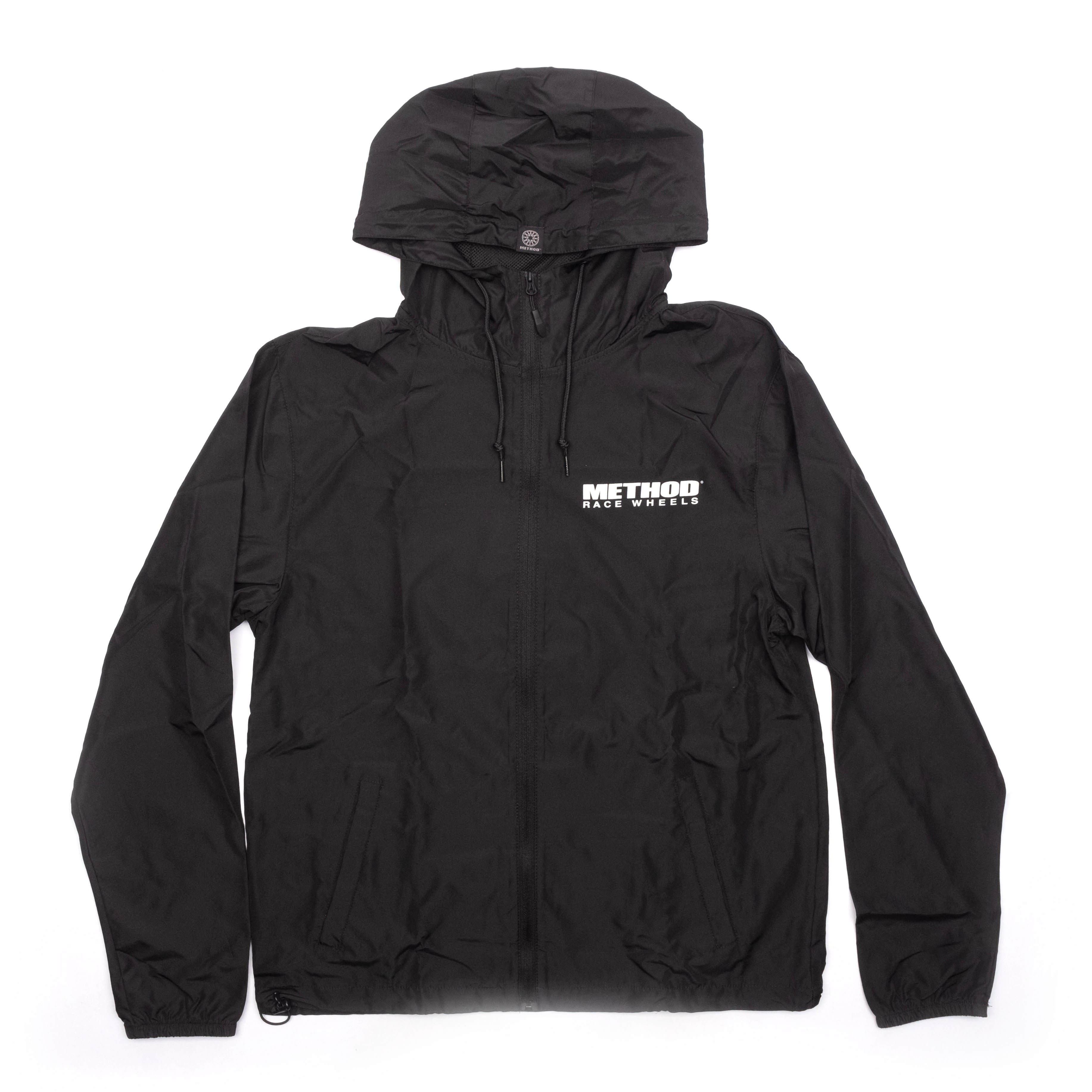 Method Brand Logo Windbreaker | Zip-Up | Black M