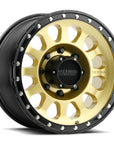 MR315, 17x8.5, 0mm Offset, 6x135, 87mm Centerbore, Gold - Black Lip