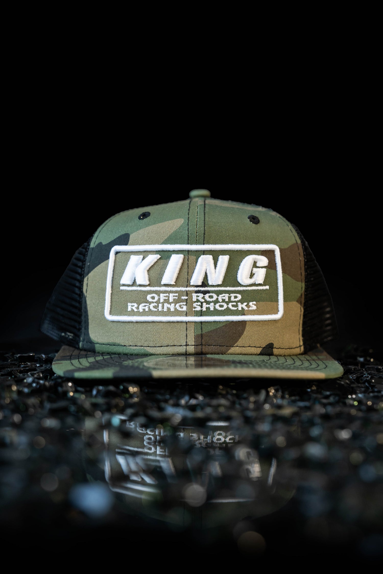 King Shocks 9FIFTY CAMO WHITE Snapback Cap (CAMO Trucker) JJ Performance