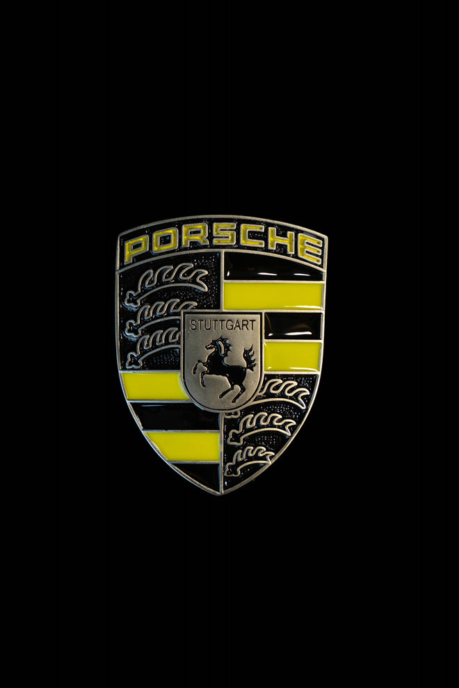 Bespoke Porsche Crest - Yellow/Black
