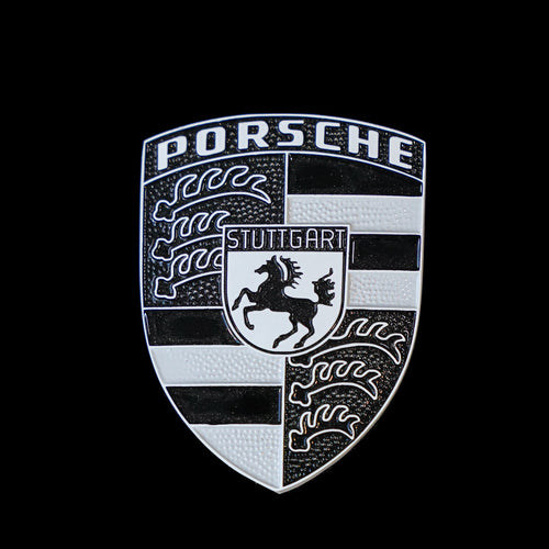 Bespoke Porsche Crest - Black/White