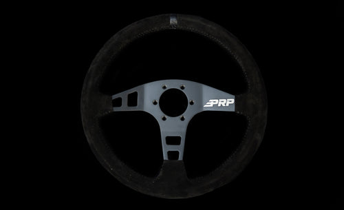 PRP Flat Steering Wheel - Black Suede